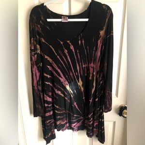 Tie dye tunic shirt